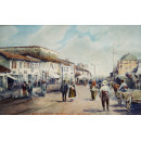 РЕПРОДУКЦИИ НА КАРТИНИ  Улица Търговска - Безистенът (1889)